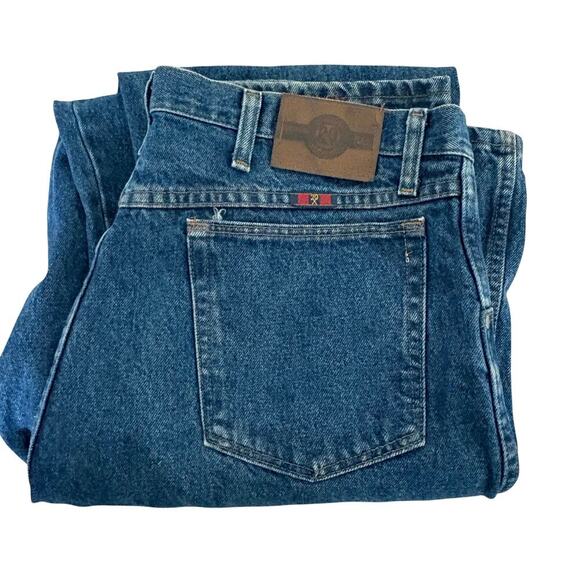 Vintage Wrangler Jeans 38x36 USA Made Dark Wash High Rise Classic Fit Deni - Picture 1 of 5